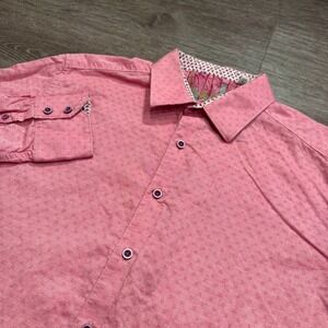 Robert Graham Pink Button-Down Casual Shirt, price is firm